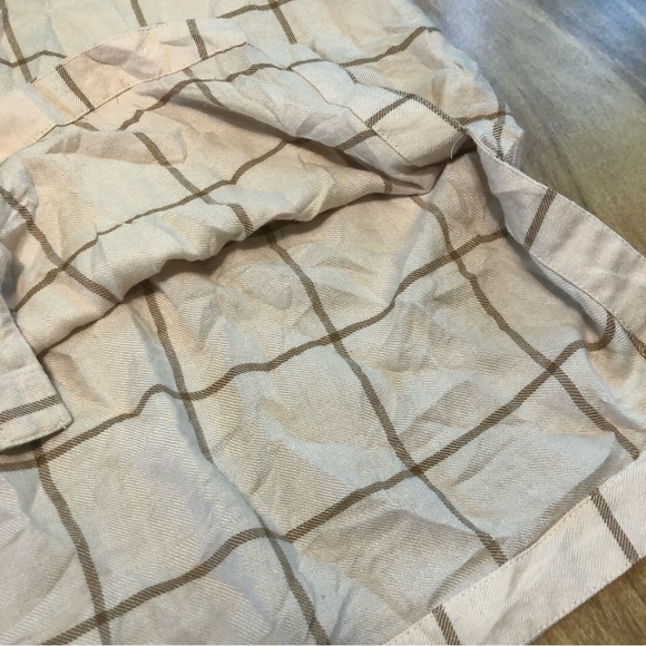 J. Jill Tan Brown Check Button Up Collared Long Sleeve Shirt Womens Size XL - Picture 5 of 8